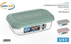 PORTAPRANZO RETTANGOLARE PLASTICA COL PAST ASS 900 ML
