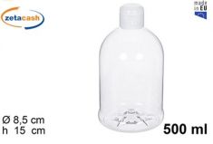 CONTENITORE ROTONDO PLASTICA CON TAPPO FLIP-TOP 500ML