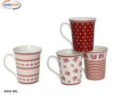 TAZZA COLAZIONE CERAMICA JERSEY 342ML ASS