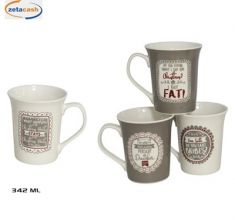 TAZZA COLAZIONE CERAMICA OHIO 342 ML ASS