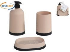 SET 3 PZ DA BAGNO CLASSICO ROSA