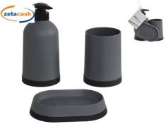 SET 3 PZ DA BAGNO CLASSICO GRIGIO