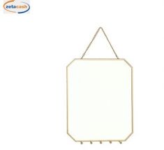 SPECCHIO DA PARETE RETTANGOLARE ORO 20X3XH25 CM