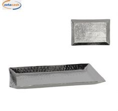 VASSOIO RETTANGOLARE METALLO SILVER 30X20 CM