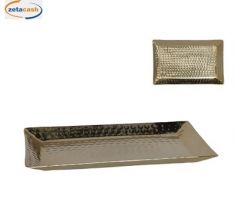VASSOIO RETTANGOLARE METALLO ORO 28X17.5CM