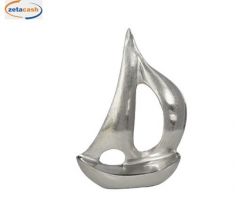 BARCA A VELA DECORATIVA IN METALLO 25X7XH32 CM