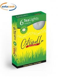 CANDELE TEA LIGHT CITRONELLA 6 PEZZI