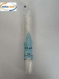 BICCHIERI CAFFE IN PLASTICA MONOUSO BIANCO 80 CC 100 PZ