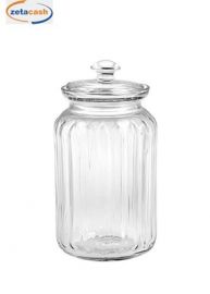 BARATTOLO VETRO CON COPERCHIO 1,5LT H22 D12CM