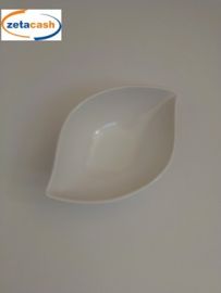 COPPETTA FOGLIA IN MELAMINA BIANCA ALBA 12X8 CM.