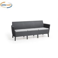 DIVANO SALEMO GRAFITE 3 POSTI CON CUSCINI