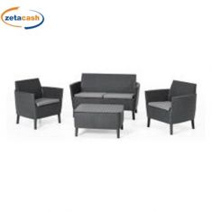 SET SALEMO LOUNGE GRAFITE CON DIVANO 2 POSTI