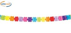 FESTONE FIORI COLORATI IN CARTA 4 METRI