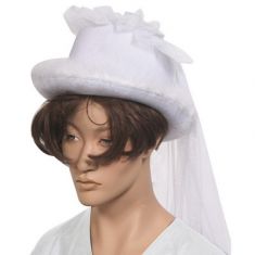 CAPPELLO SPOSA CON VELO TAGLIA UNICA