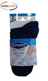CALZA COTONE SPORTIVA BLU TG. 35/38 3 PAIA POMPEA