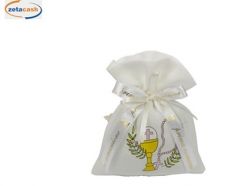 CONF 10 SACCHETTI BIANCHI CON CALICE STAMPATO