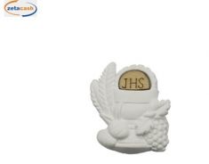 SET 6 GESSETTI CALICE CON INSERTO IN LEGNO PRIMA COMUNIONE