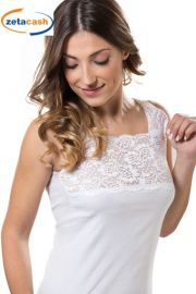 CANOTTA DONNA SPALLA LARGA PIZZO