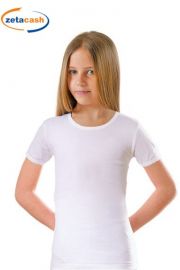 T-SHIRT BIMBA BIANCA CON COSTINA TG 3 - 2/3 ANNI