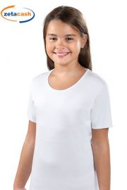 T-SHIRT BIMBA BIANCA TG.5 - 6/7 ANNI