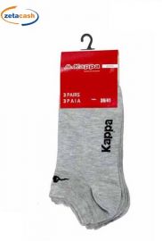 CALZINI DA UOMO GRIGIO CHIARO KAPPA TG 45/47 3 PEZZI