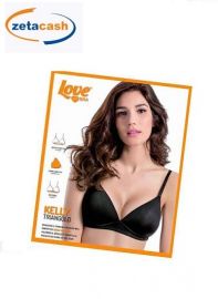 REGGISENO A TRIANGOLO IN MICROFIBRA COLORE NERO TG 4