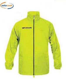 GIACCA IMPERMEABILE GIVOVA GIALLO FLUO TG XL