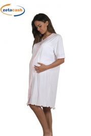 CAMICIA CLINICA APERTA AVANTI BIANCA A MEZZA MANICA TG 7/XXL